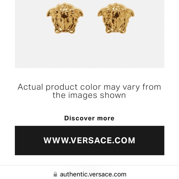 AUTHENTIC and current season Versace Medusa Stud Earrings Brand NEW! - Picture 6 of 7